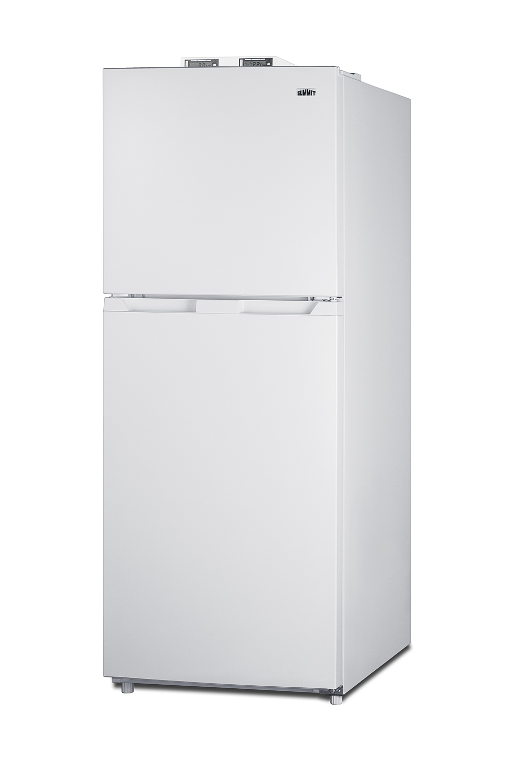 10.1 cu.ft. break room refrigerator-freezer in white with NIST calibrated alarm/thermometers, frost-free operation